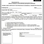 EWS Certificate Form Download PDF Available Now