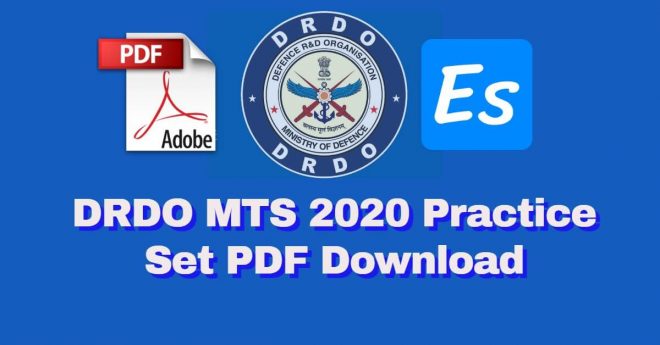 DRDO MTS 2020 Practice Set PDF Download