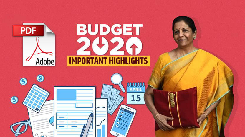 Union Budget 2020 Important Key Highlights PDF