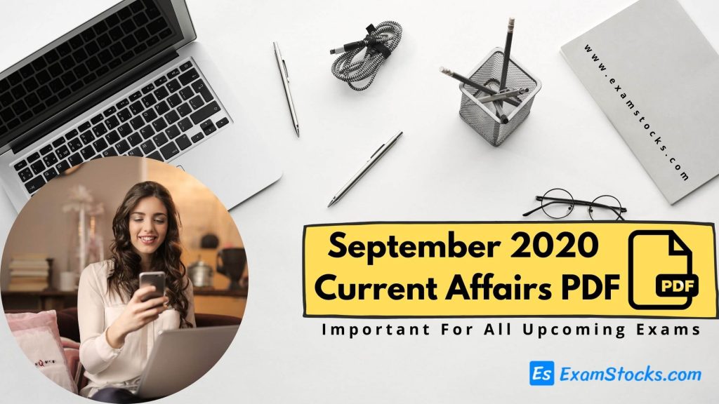 300+ Best September 2020 Current Affairs PDF Bilingual