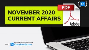 [Free] 300+ Best November 2020 Current Affairs PDF