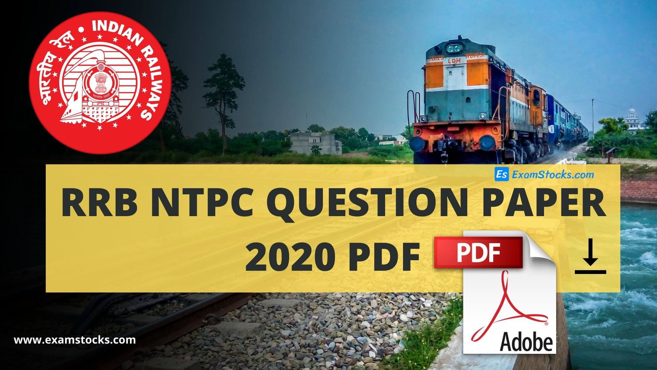 RRB NTPC Question Paper 2020 PDF Download
