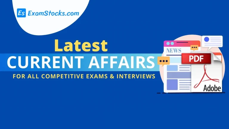 Latest Current Affairs PDF 2023 For All Competitive Exams Free