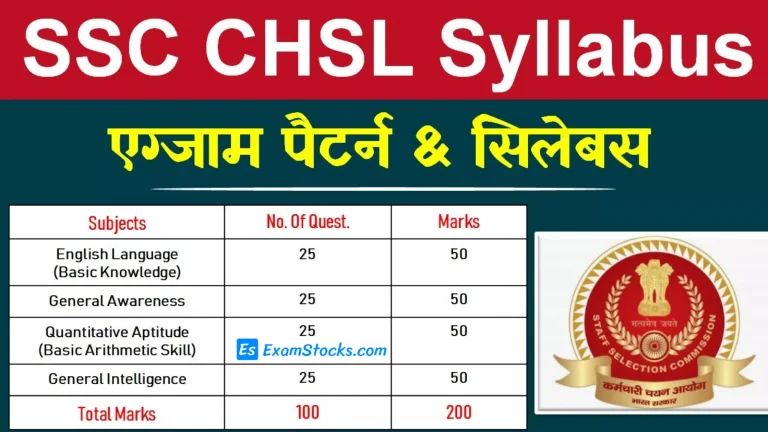 SSC CHSL Syllabus PDF