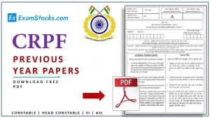 CRPF Previous Year Question Papers