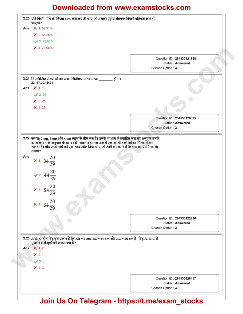 SSC CGL Tier 2 Question Paper 2023 PDF