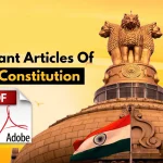 Complete List Of Important Articles Of Indian Constitution PDF