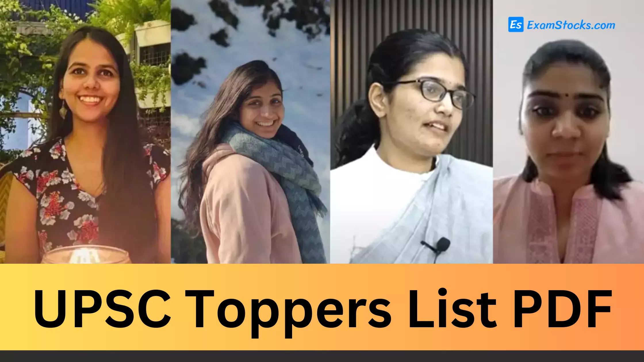 UPSC Toppers List PDF