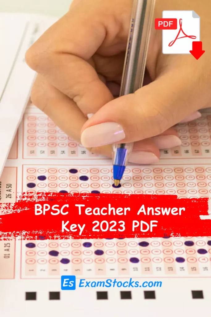 BPSC Teacher Answer Key 2023 PDF