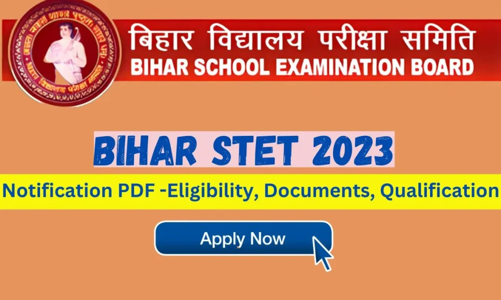 Bihar STET 2023 Notification PDF