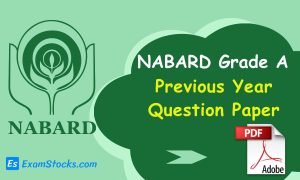 NABARD grade a previous year question paper pdf