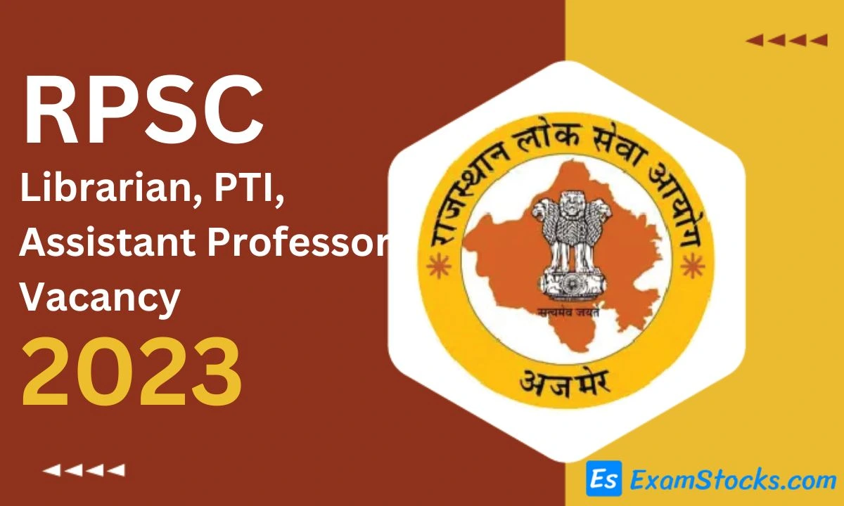 RPSC Librarian PTI Recruitment 2023, Apply online here