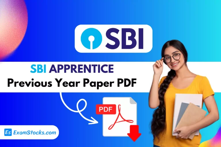 SBI Apprentice Previous Year Paper PDF Download