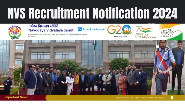 NVS Recruitment Notification 2024