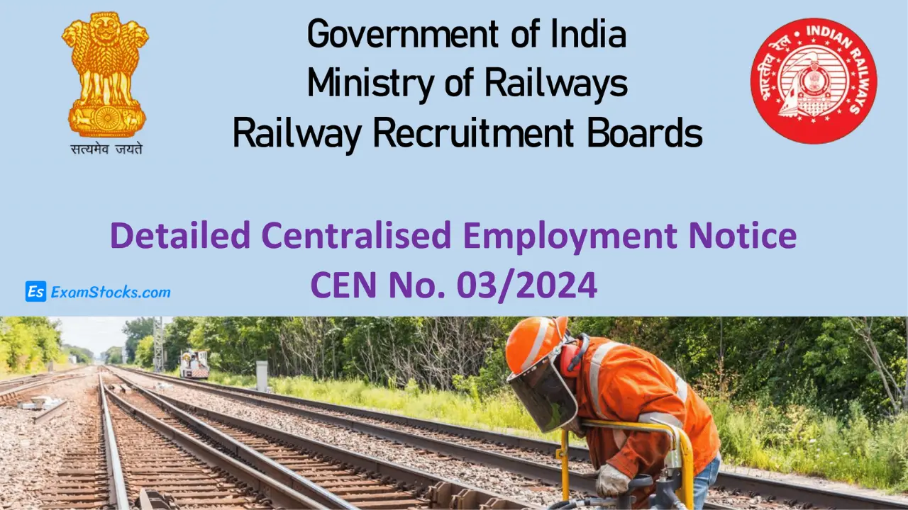 RRB JE Recruitment 2024 Notification